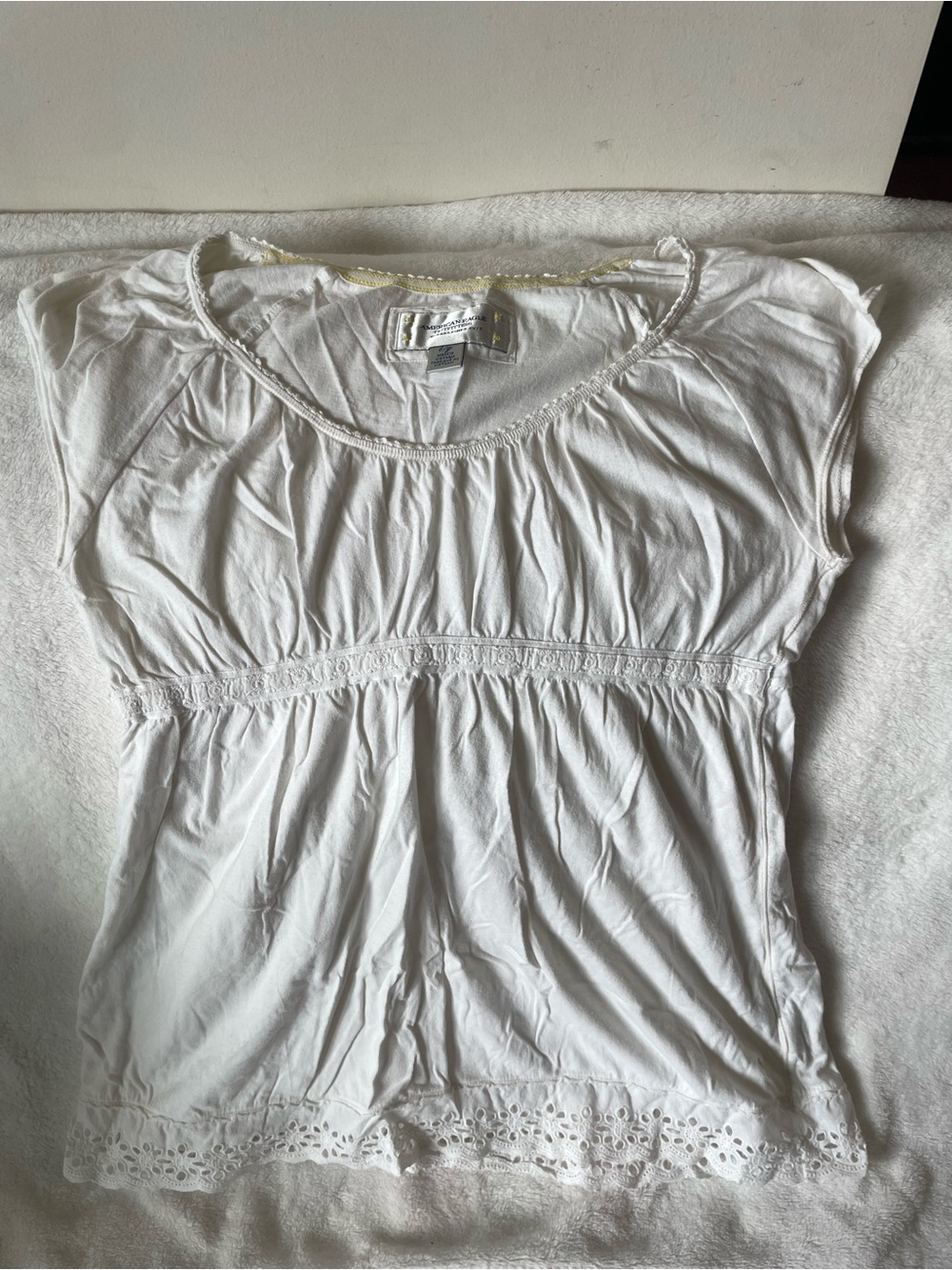 Vintage/Y2K American Eagle peasant/boho top